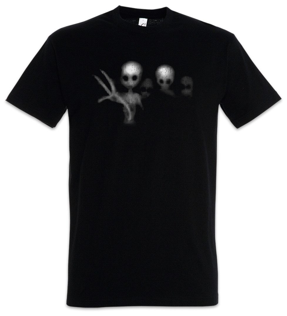 Urban Backwoods Print-Shirt Alien Ghosts Herren T-Shirt Ufo Area Restricted Flugscheibe 51 Alien (1-tlg) TR3B Flying Saucer Disc