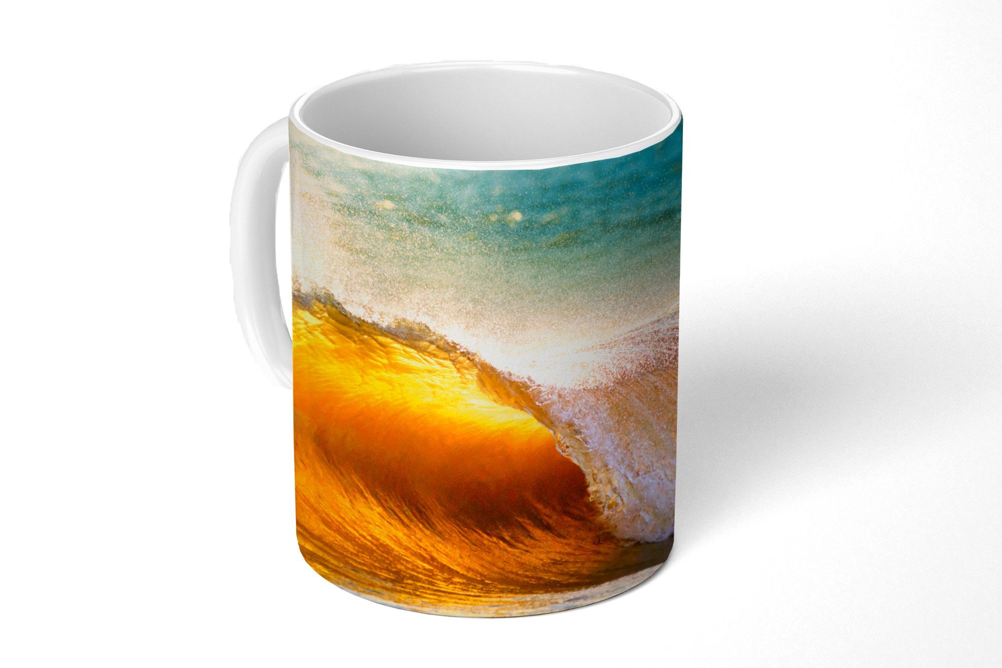 MuchoWow Tasse Strand - Meer - Golf, Keramik, Kaffeetassen, Teetasse, Becher, Teetasse, Geschenk