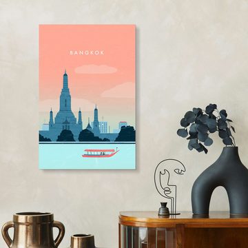 Posterlounge Alu-Dibond-Druck Katinka Reinke, Bangkok Illustration, Wohnzimmer Minimalistisch Illustration