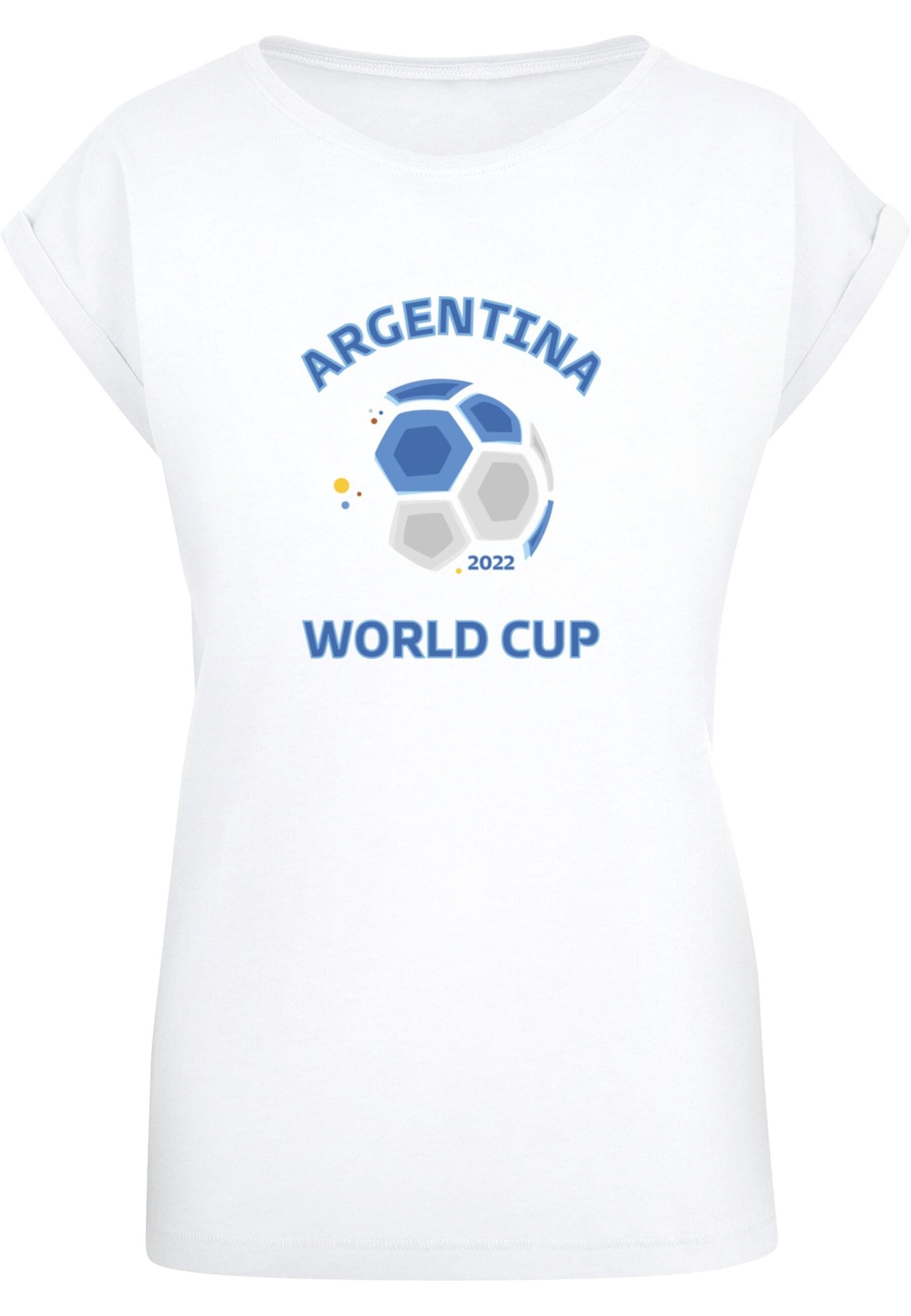 Merchcode T-Shirt Merchcode Damen Ladies Argentina World Cup Extended Shoulder Tee (1-tlg)