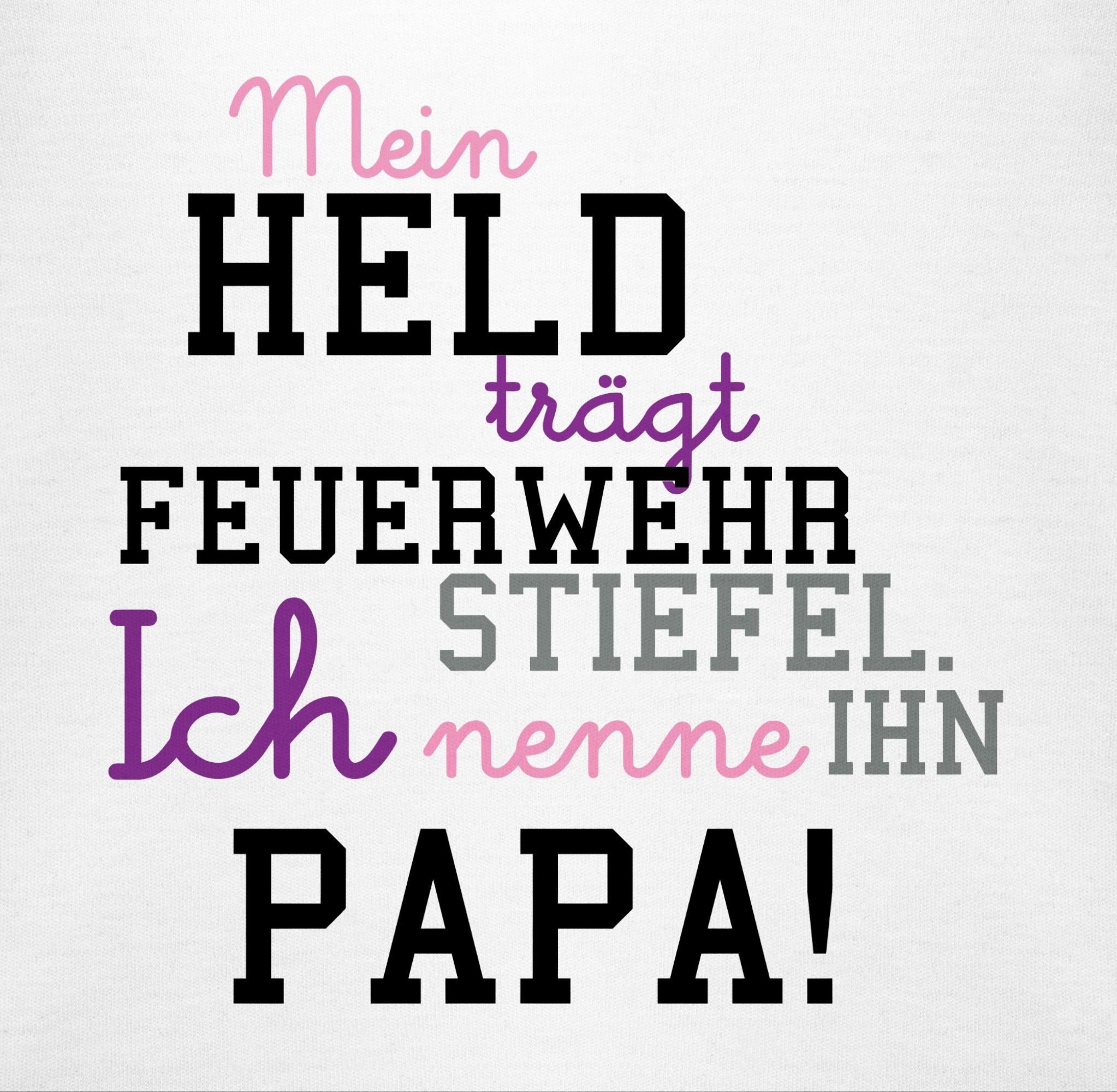 Shirtracer Shirtbody Mein Held Papa Feuerwehrmann Feuerwehr