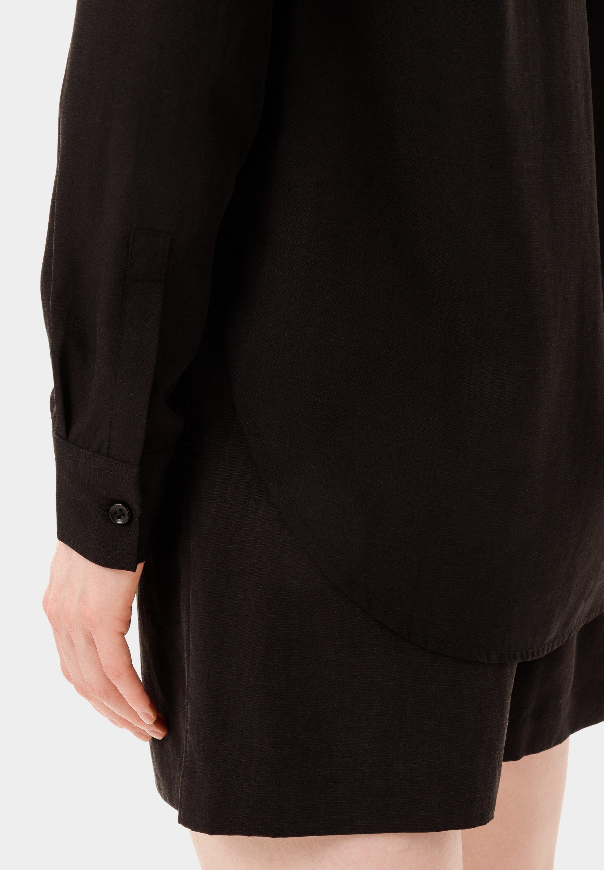 Les Lunes Langarmbluse HATTIE Shirt Loose Fit Linen Oversize, Hemd, Lyocell-Leinen, edler Glanz, komfortabel.