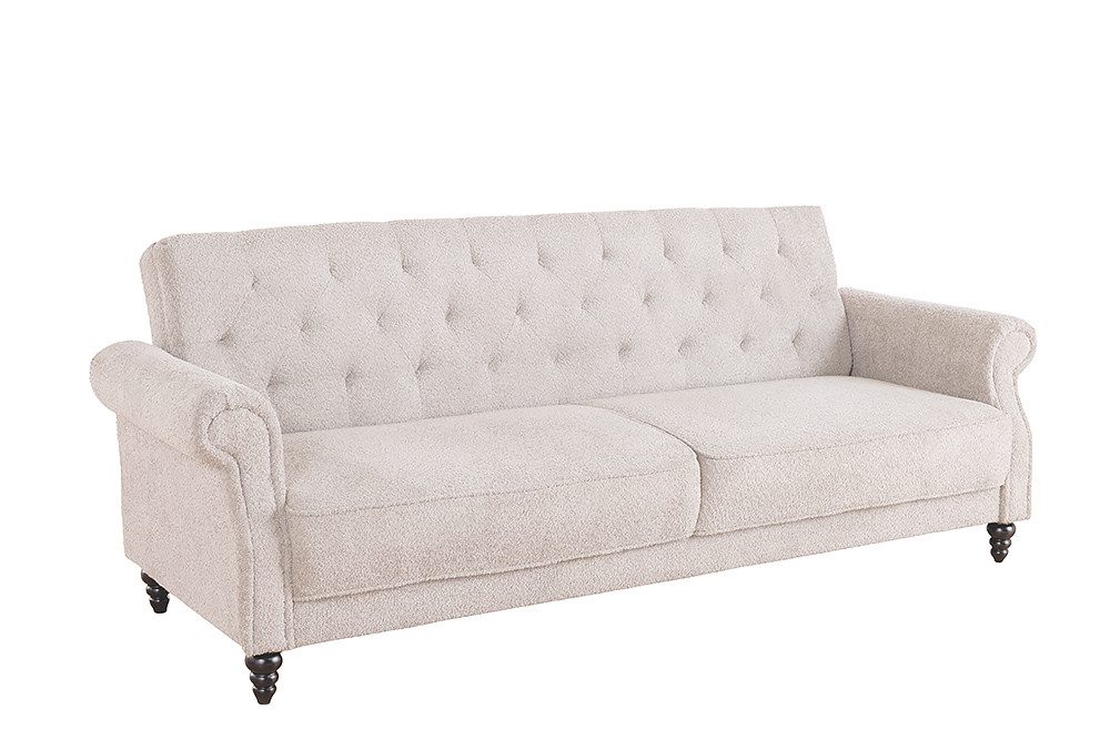 riess-ambiente 3-Sitzer MAISON BELLE AFFAIRE 220cm greige - Schlafsofa, Bouclé, FSC-zertif., Einzelartikel 1 Teile, Couch mit Bettfunktion · 3-stufig verstellba – Bild 2 von 5