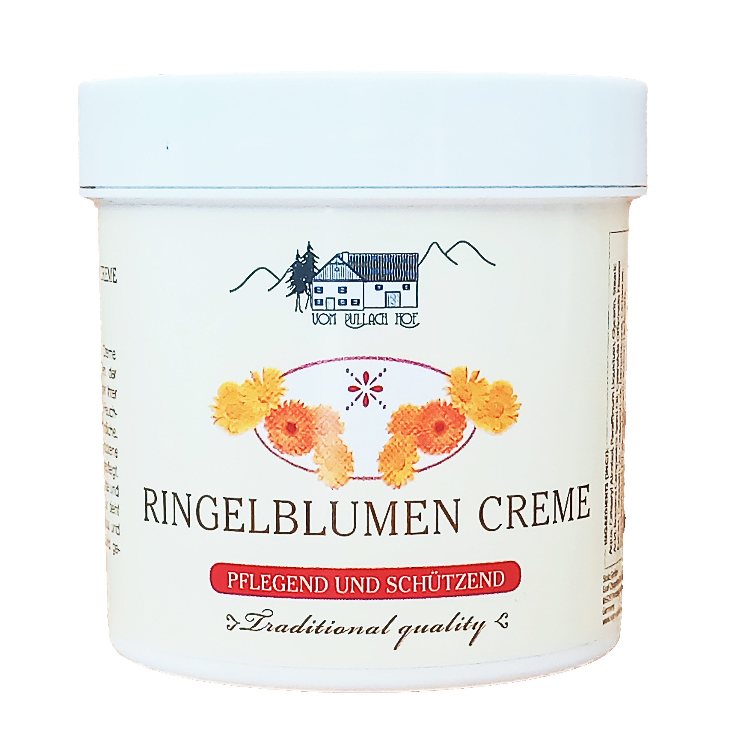 vom Pullach Hof Feuchtigkeitscreme RINGELBLUMEN CREME 250ml Calendula Hautcreme Hautpflege Schutzcreme 61, Pflege schützend pflegend Massage feuchtigkeitspflege
