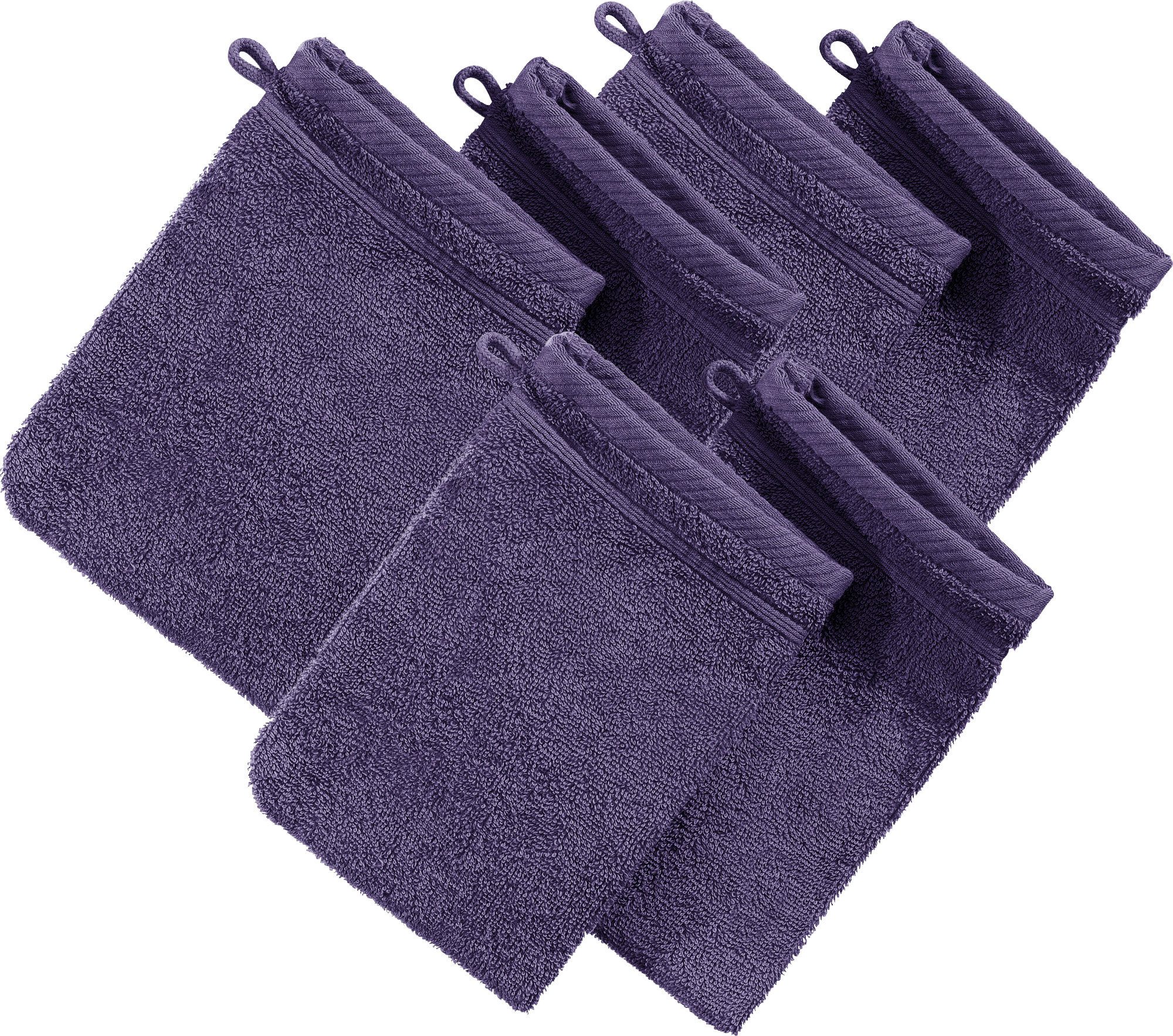 Erwin Müller Waschhandschuh Waschhandschuh "Heidelberg" 6er-Pack, Frottier, Walk-Frottier Uni