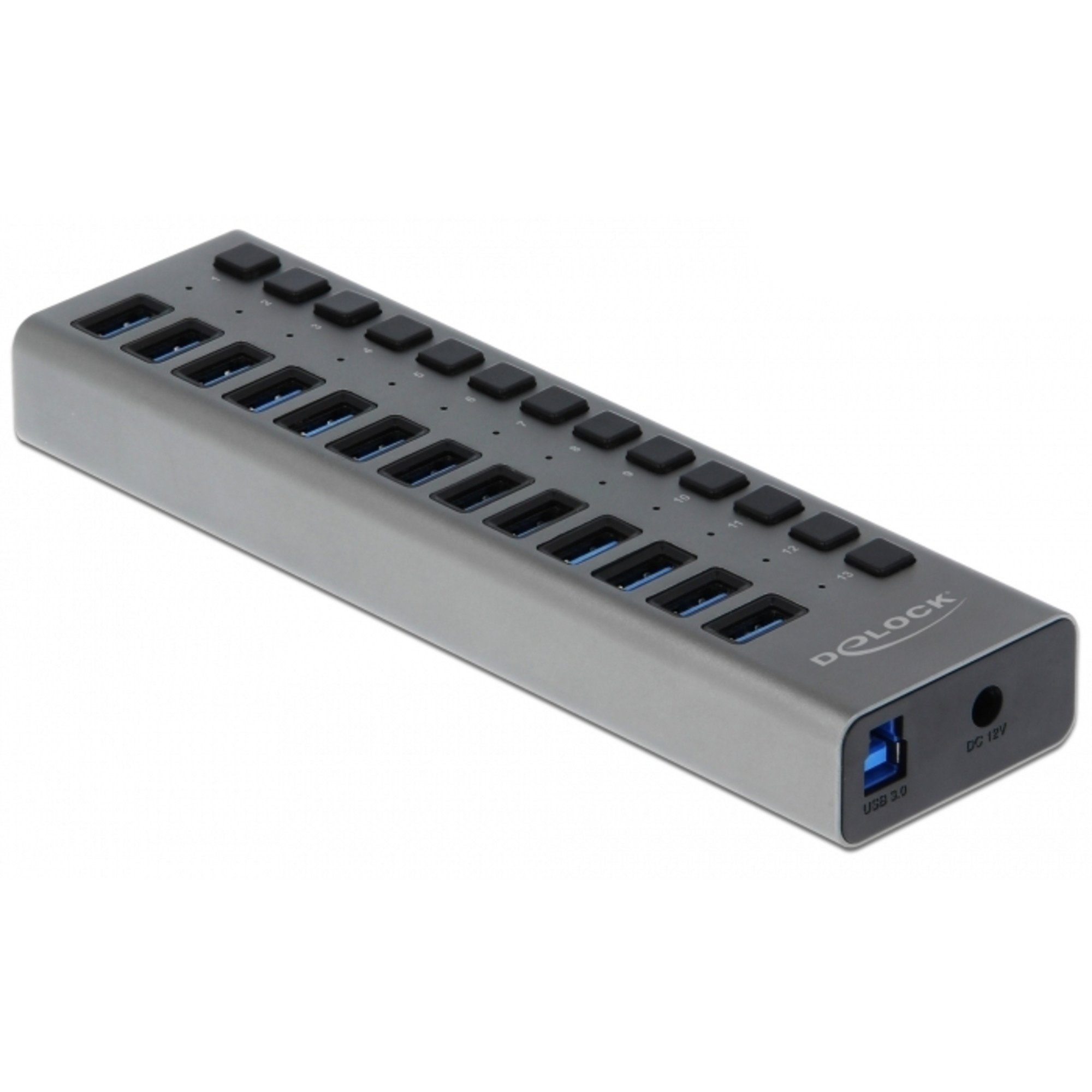 DeLOCK Externer SuperSpeed USB Hub mit 13 Ports + USB-Kabel