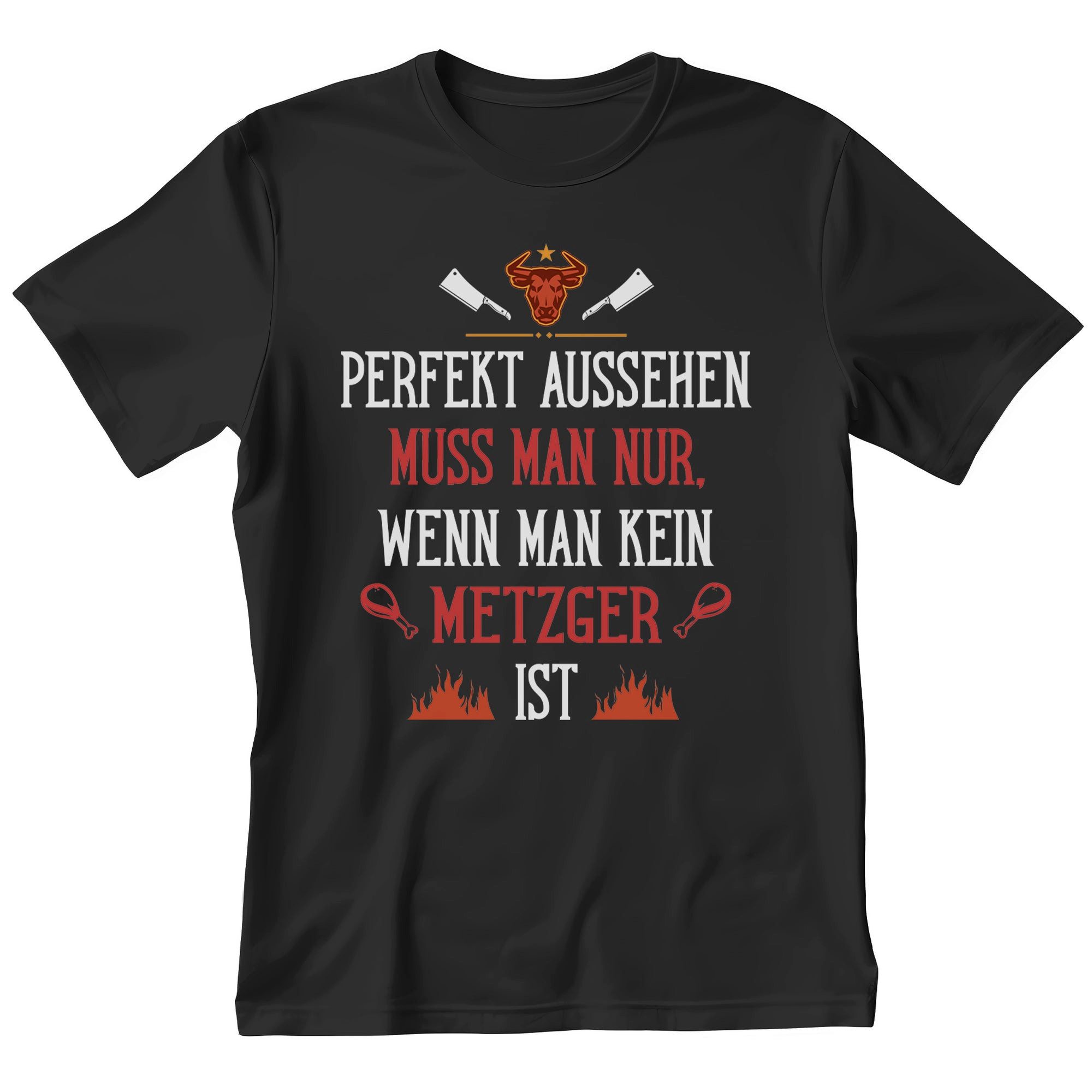 T-Shirt Metzger Geschenk Männer Spruch Beruf Abschluss