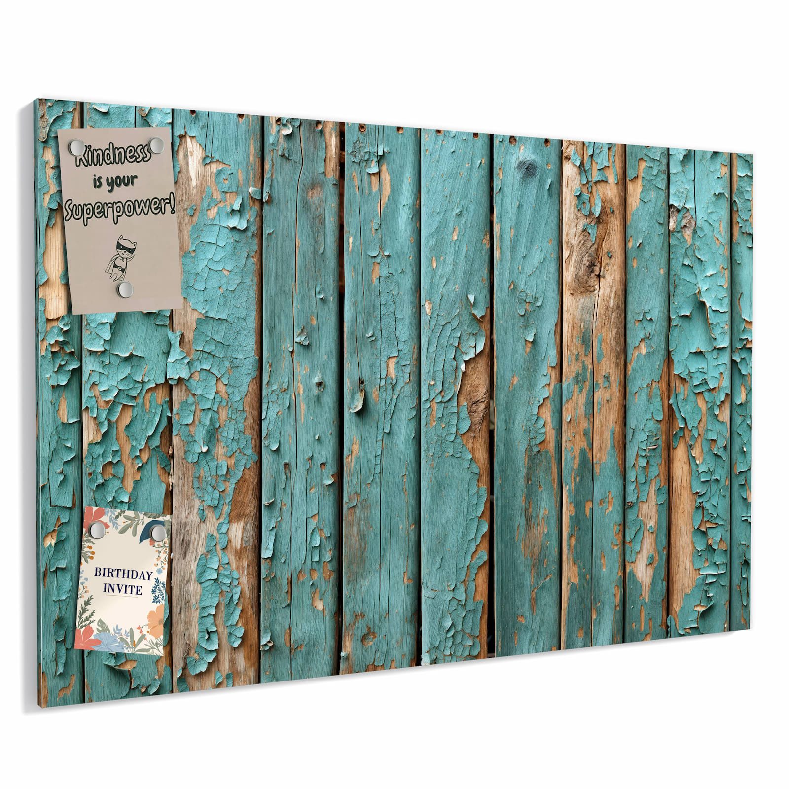 Primedeco Memoboard Metall Farbe von Abblätternde – beschreibbar & magnetisch, (Inklusive Stift, Magnete und Montagematerial, 1-tlg., 9 verschiedene Größen), Magnetisch und Beschreibbar
