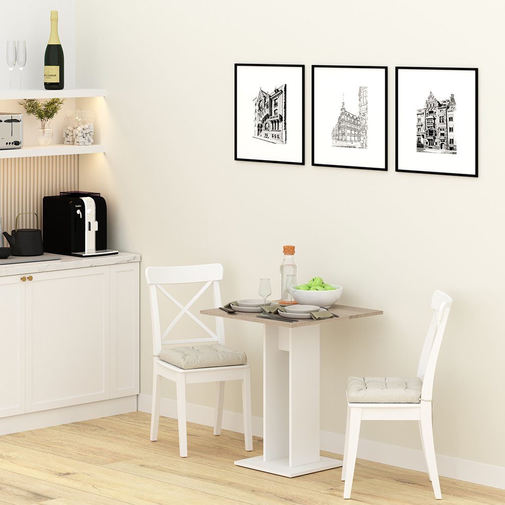 Vicco Esstisch Repose, Sonoma, 65 x 65 cm (1-St)