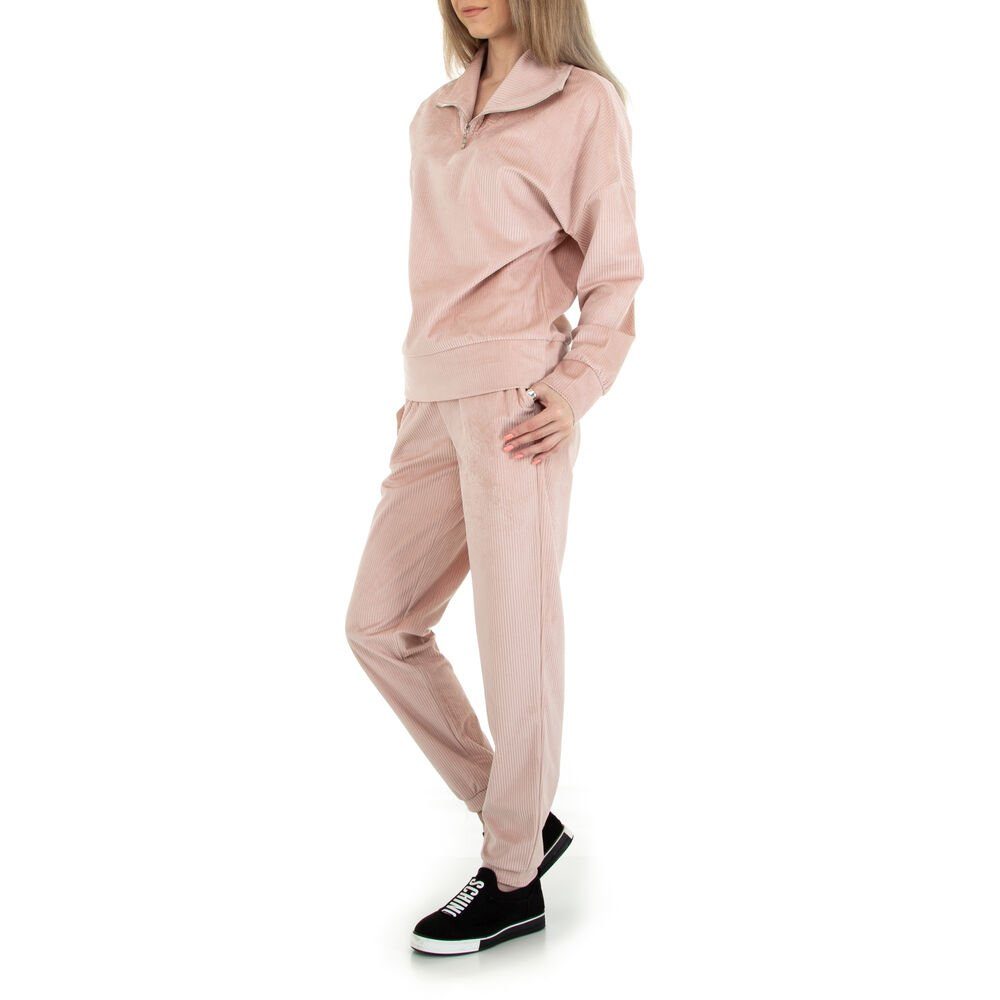Ital-Design Freizeitanzug Damen Freizeit, Zweiteiler in Pink günstig online kaufen