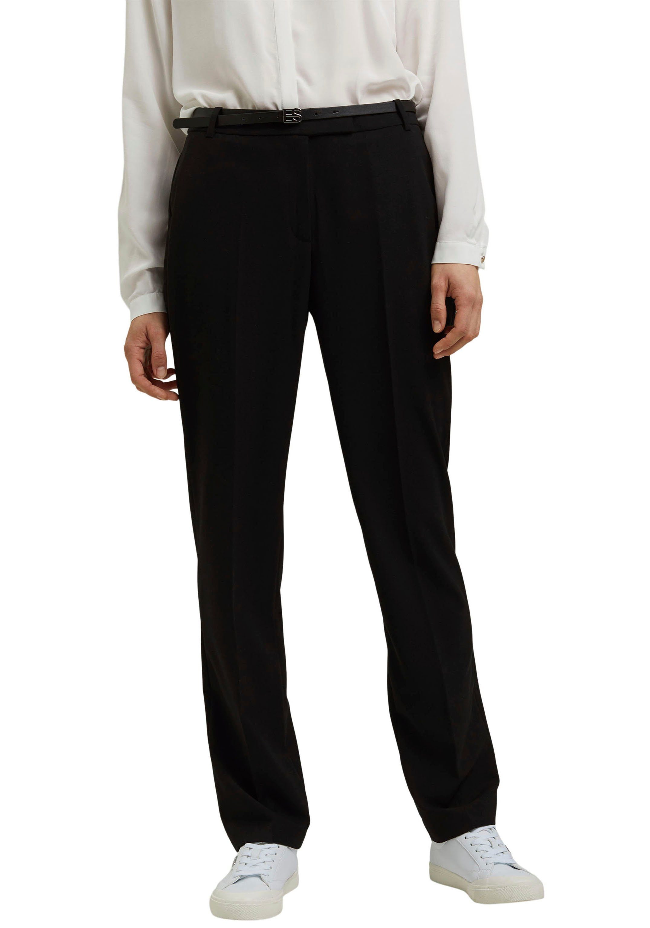 Esprit Collection Anzughose (mit Gürtel) mit Bügelfalten online kaufen |  OTTO