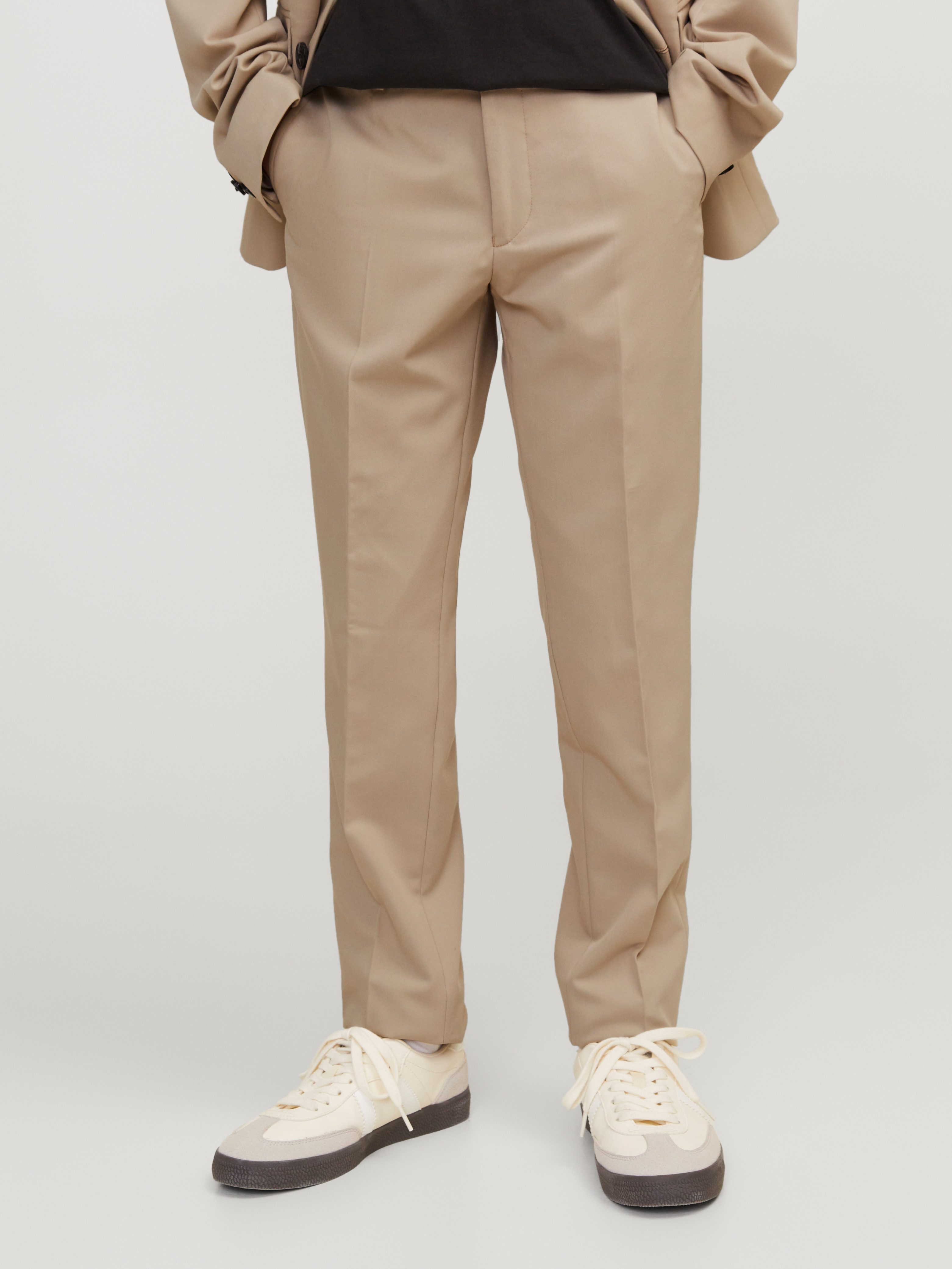 Jack & Jones Junior Anzughose JPRSOLAR elastisch, pflegeleicht, komfortabel unifarben, modisch, slim fit, Web