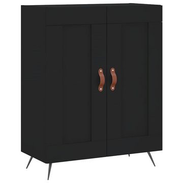 furnicato Sideboard Highboard Schwarz 69,5x34x180 cm Holzwerkstoff