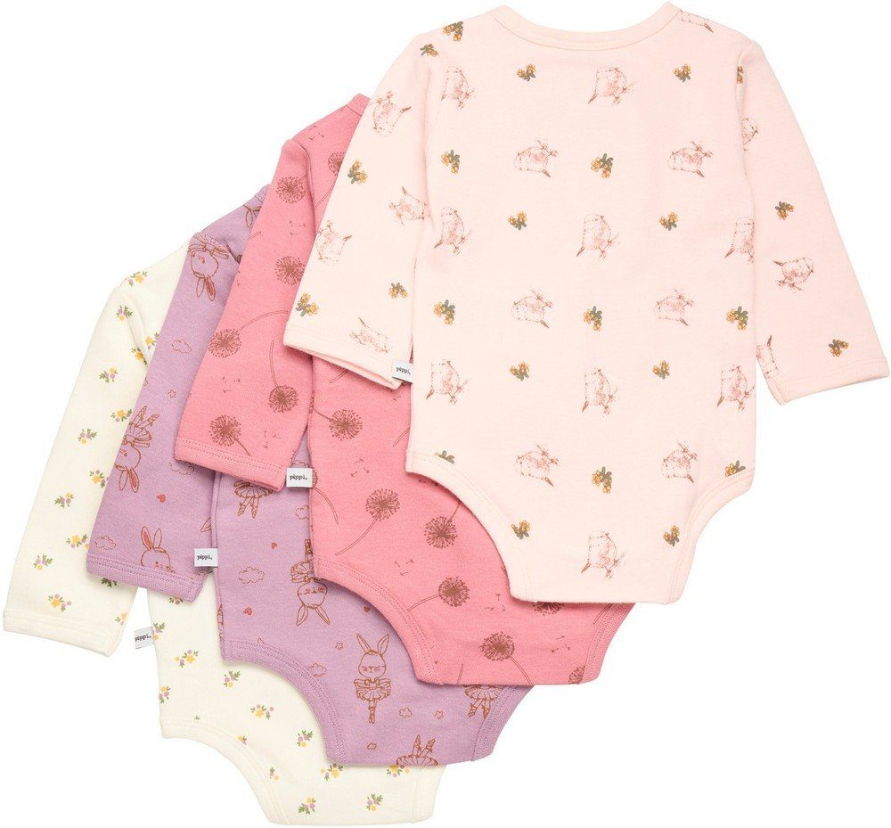 Pippi Babywear Langarmbody Body Wrap AO-printed (4-pack)