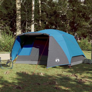 vidaXL Vorzelt Campingzelt 4 Personen Blau 350x280x155 cm 190T Taft