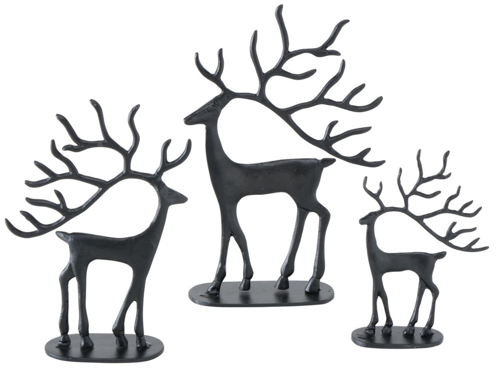Dekofigur Trollah Hirsch schwarz 39cm (1 Stück)