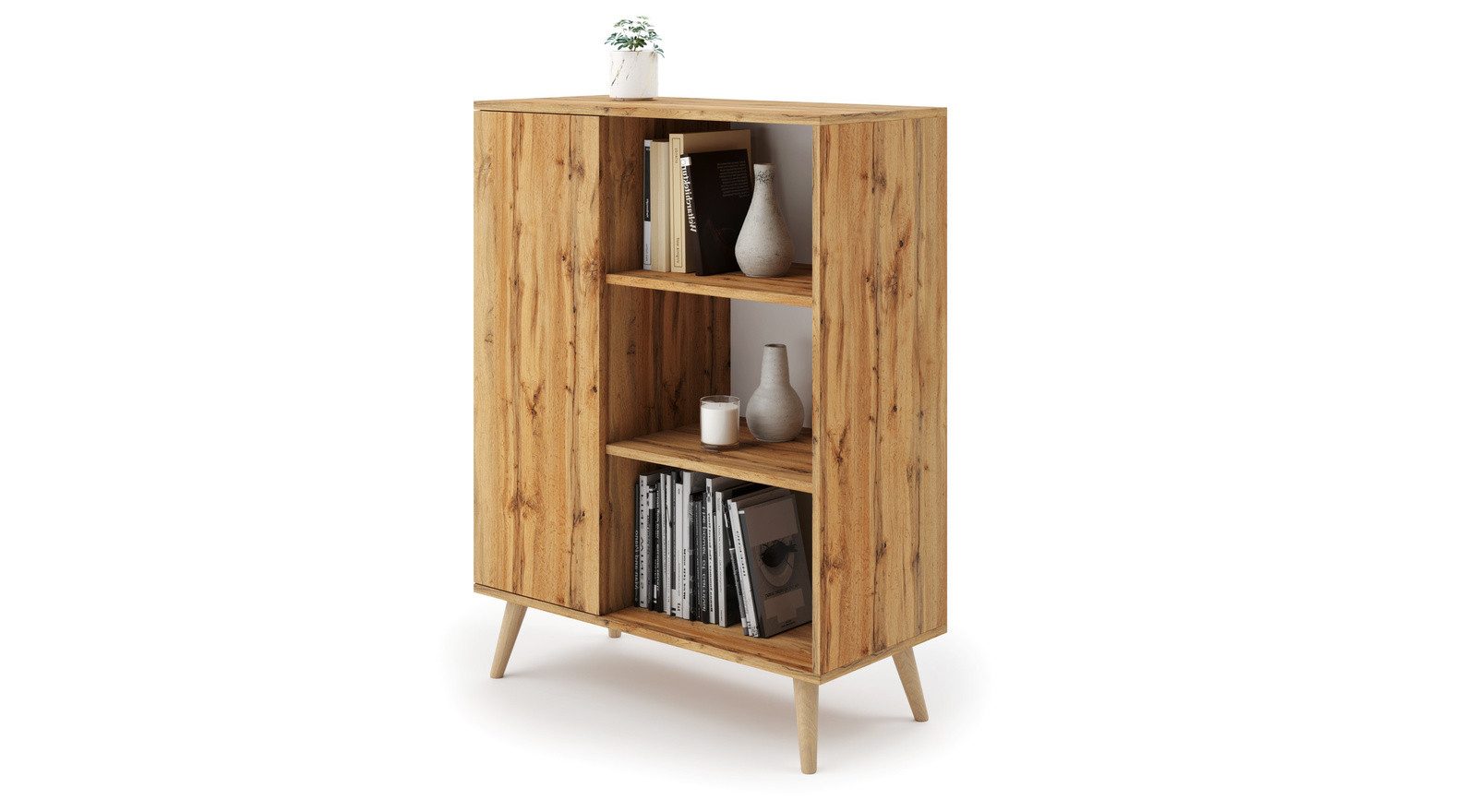Raumhirsch Furniture Bücherregal Fondi für das Wohnzimmer - Elegant und Vielseitig