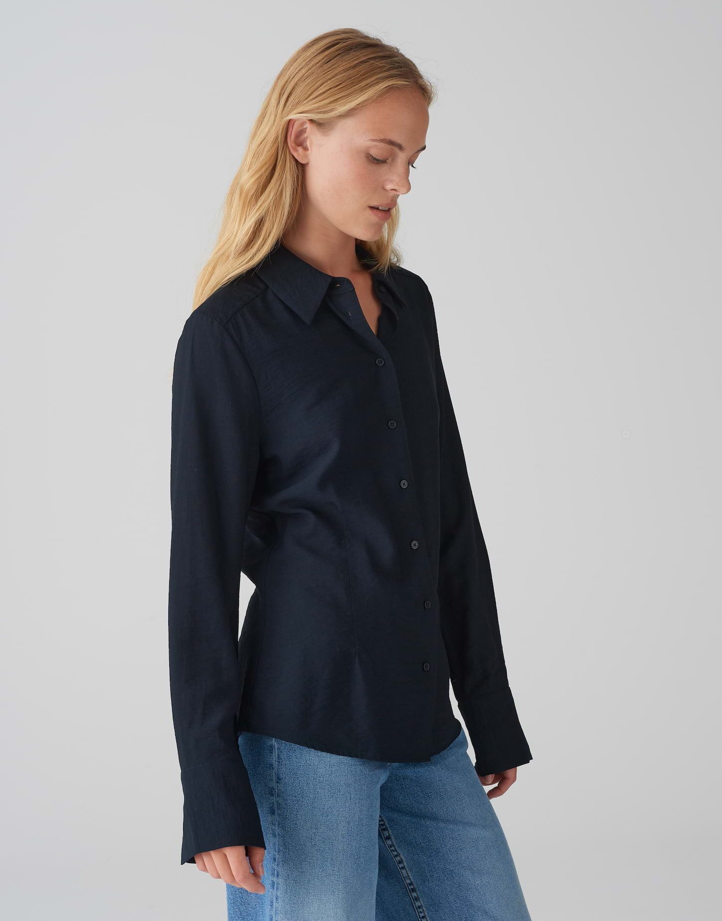 OPUS Hemdbluse Hemdbluse FANITA Slim aus Viskose Mix