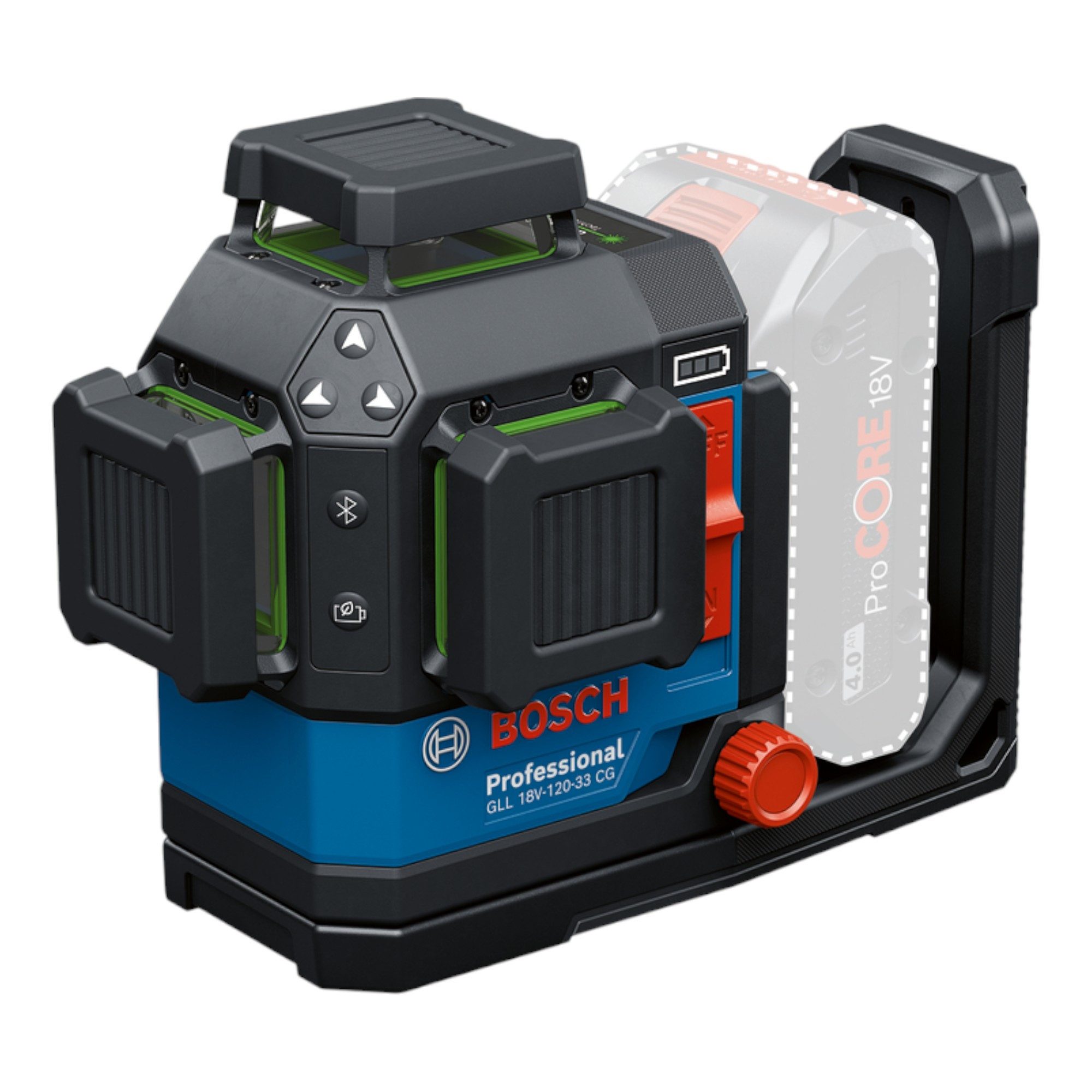 Bosch Professional Kreuzlinienlaser GLL 18V-120-33 CG Professional Kreuzlinienlaser grün 35 m (0601065101)