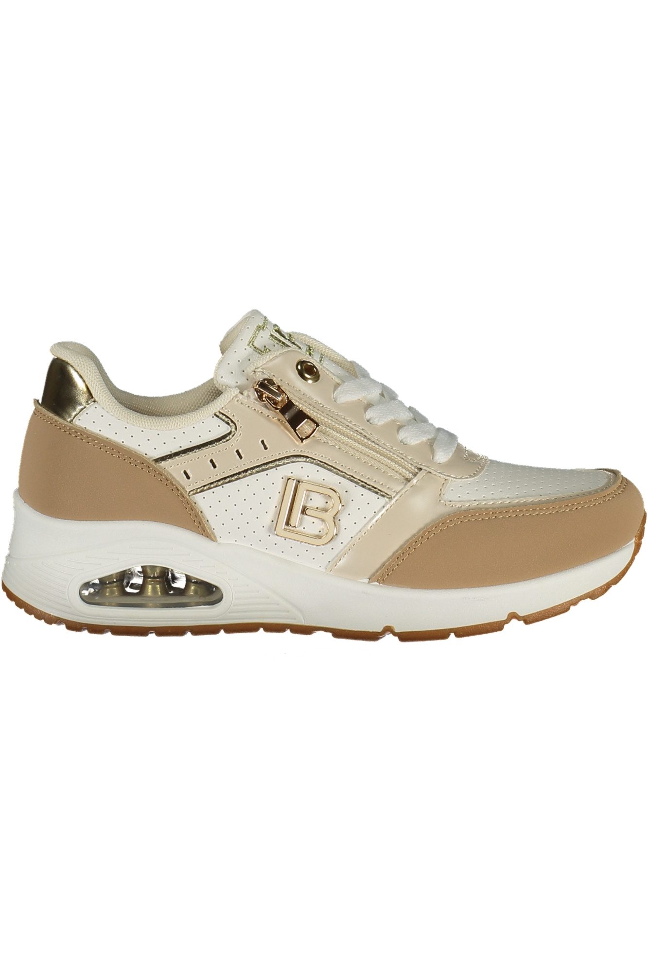 Laura Biagiotti Sneaker Hochwertiger Damensneaker Weiß mit Reißverschluss