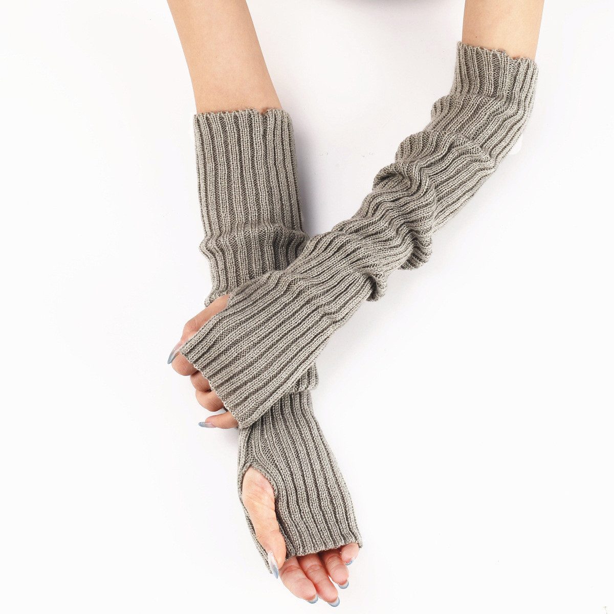 Coonoor Armstulpen Unisex Winter Stricken Handschuh Daumenloch Fäustling Ar günstig online kaufen