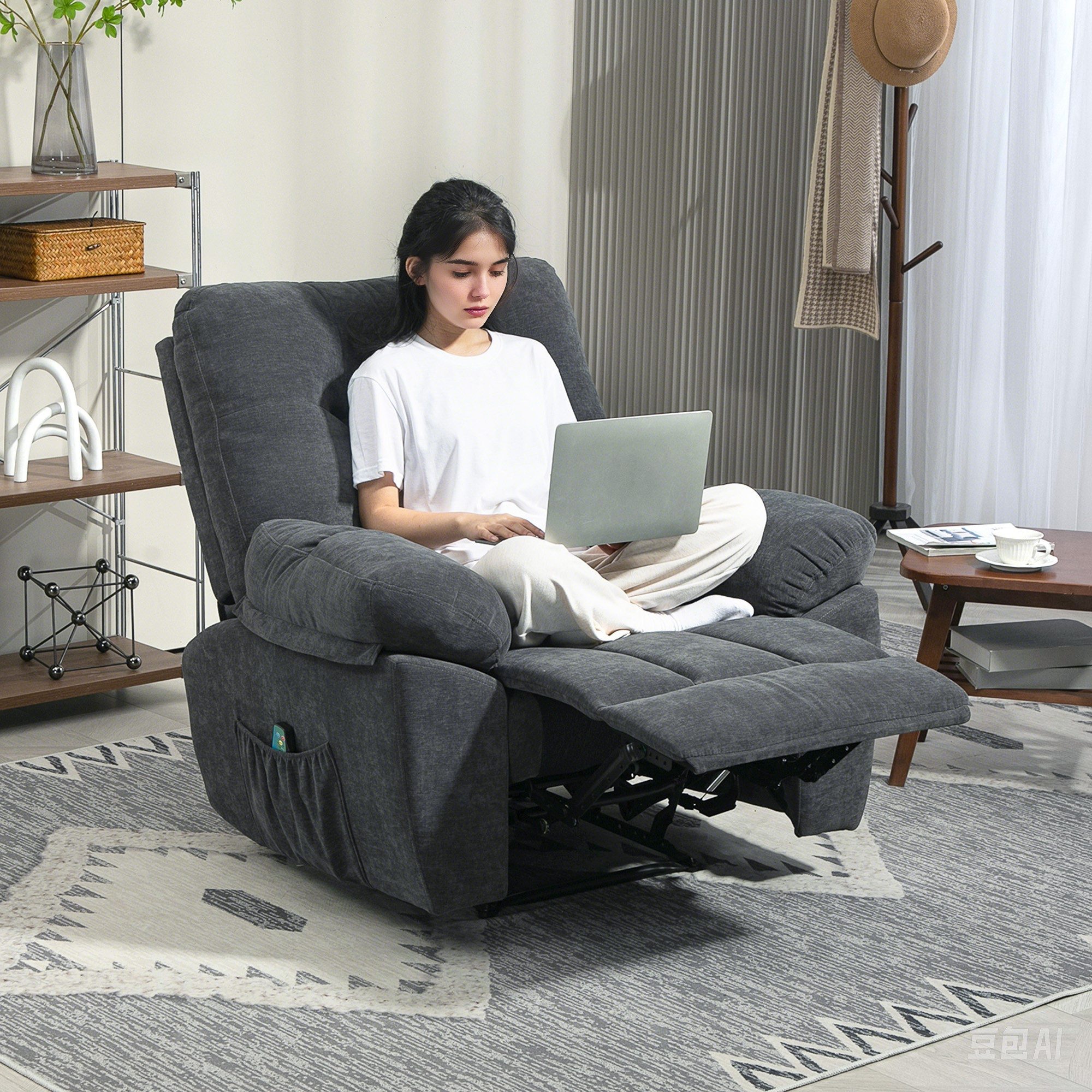 HOMCOM Massagesessel Recliner-Sessel (Massage-Polstersessel mit 8 Vibration günstig online kaufen
