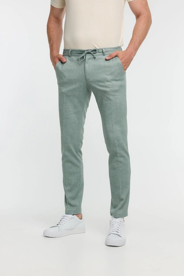 ZUITABLE Anzughose – Slim Fit Herrenhose mit Tunnelzug und Bügelfalte - Büg günstig online kaufen