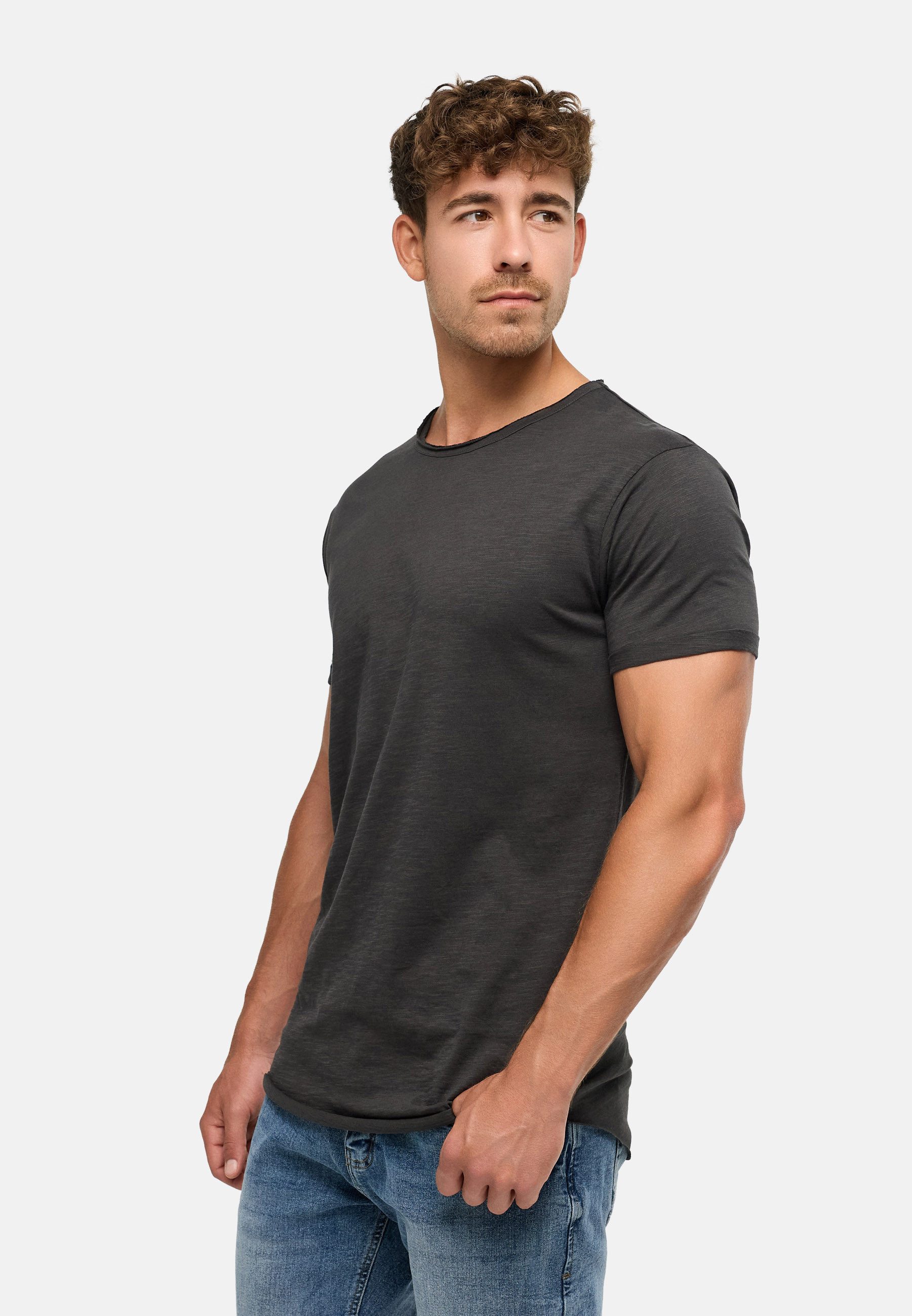 INDICODE T-Shirt Herren Willbur Tee Shirt Tee Herrenshirt mit Rundhalsausschnitt, 100% Baumwolle – Bild 5 von 5