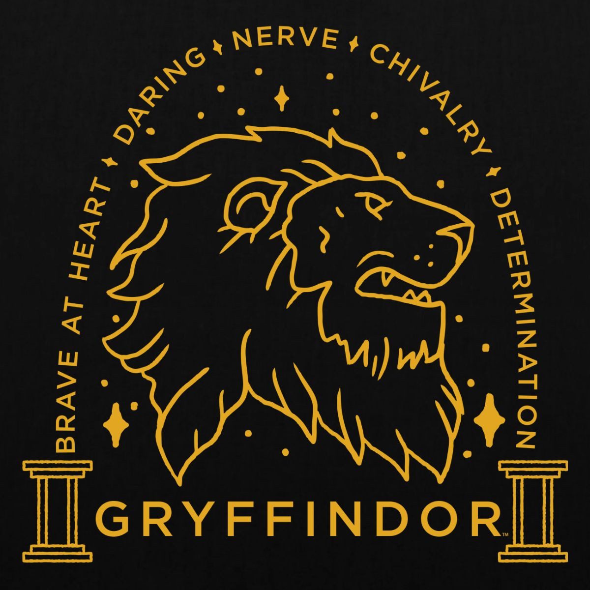 Spreadshirt Henkeltasche Harry Potter Gryffindor Löwe Stoffbeutel (1-tlg)