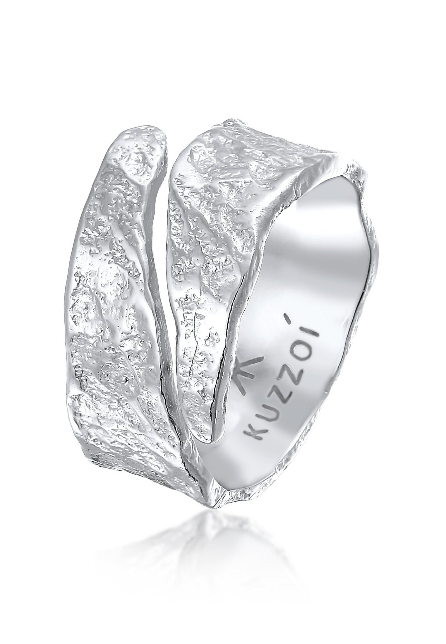 Kuzzoi Silberring Bandring Struktur Used Look günstig online kaufen
