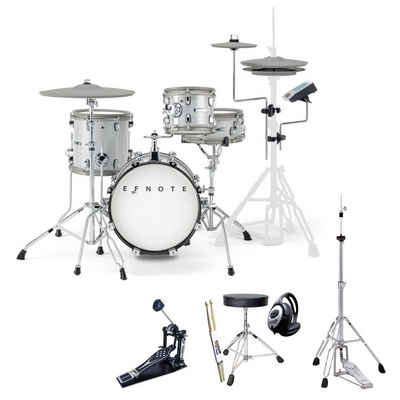 EFNOTE E-Drum Mini,elektronisches Schlagzeug, Set, mit Zubehör-Set