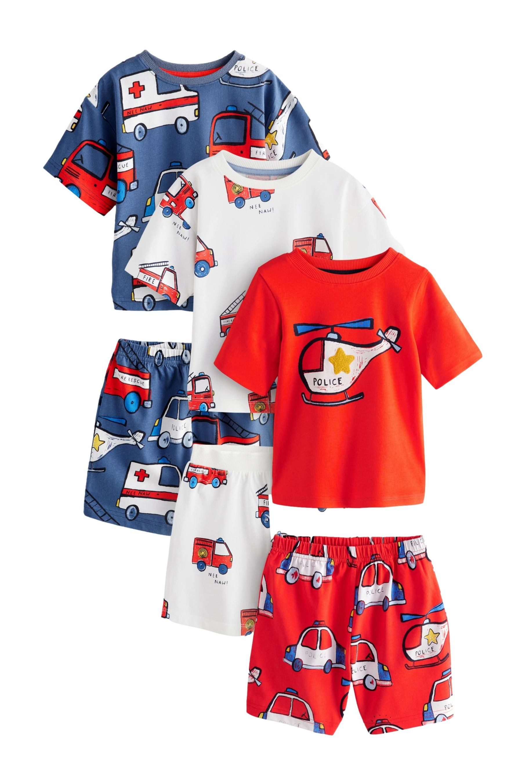 Pyjama Kurze Schlafanzüge, 3er-Pack
