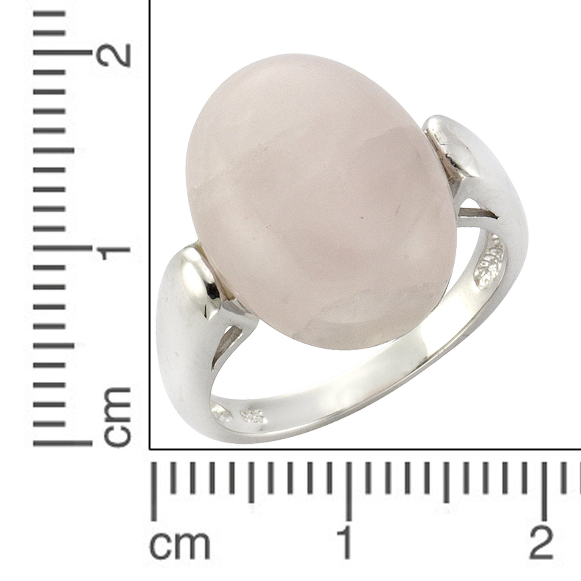 Rosenquarz Zeeme 925/- Silber Fingerring Sterling