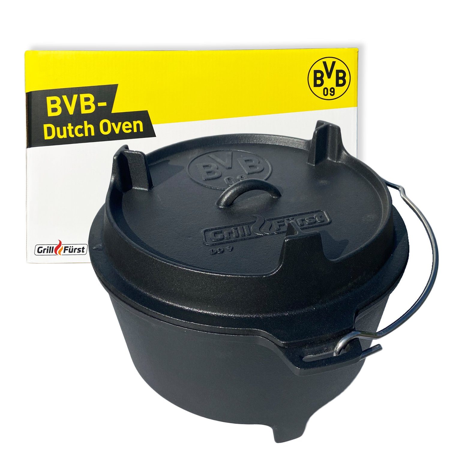 Grillfürst Bratentopf Grillfürst Dutch Oven BBQ Edition DO9 - Borussia Dortmund Edition