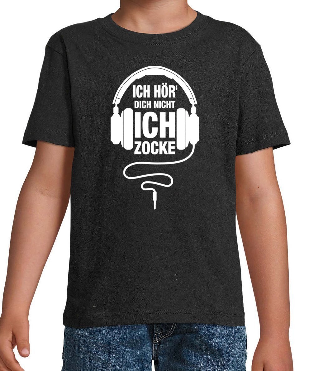 Youth Designz mit Gamer T-Shirt Kinder Zocke Schwarz Shirt lustigem Ich Frontprint