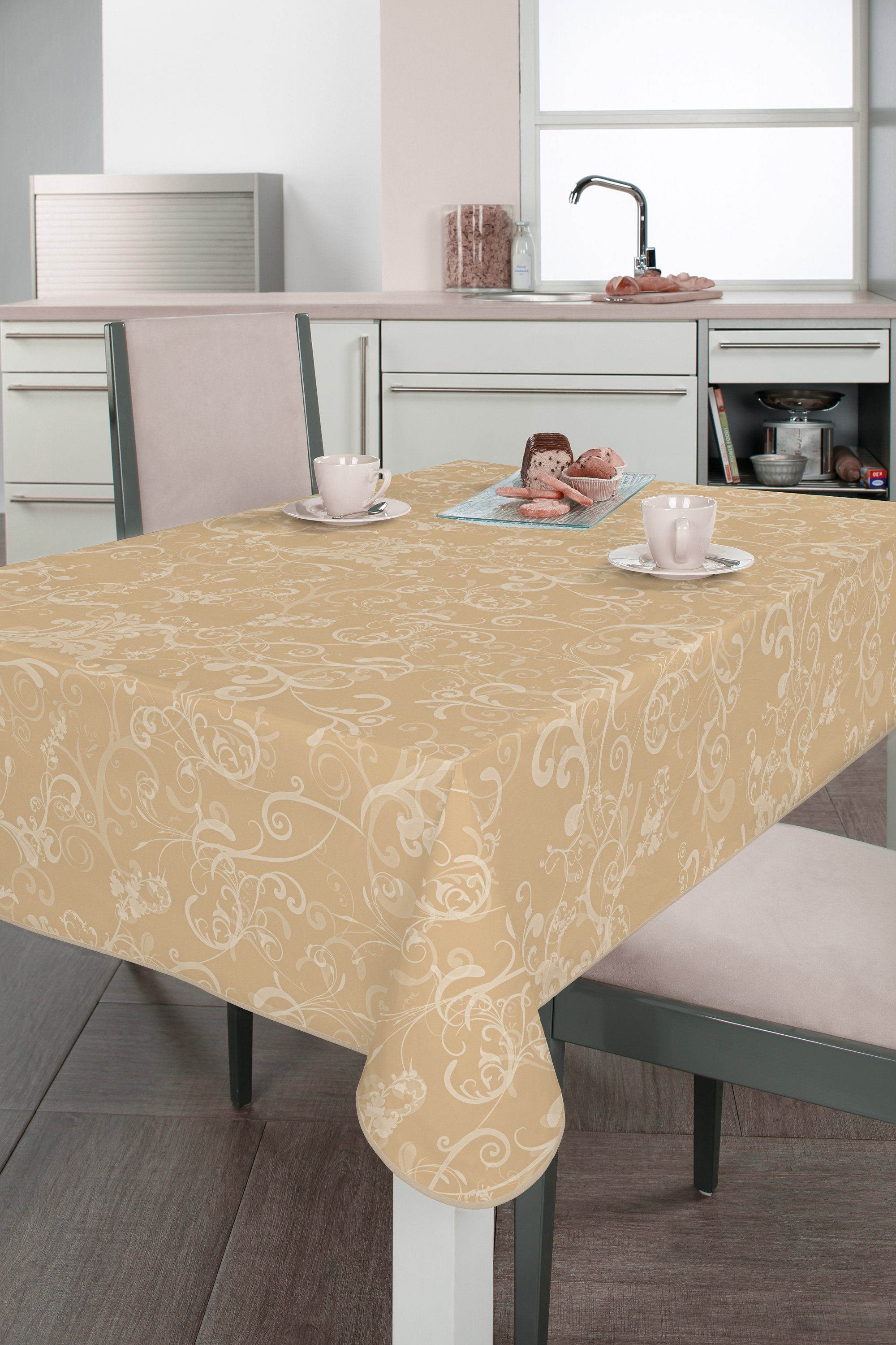 Beautex Tischdecke Wachstuch Tischdecke abwischbar rutschfest mit Paspelban günstig online kaufen