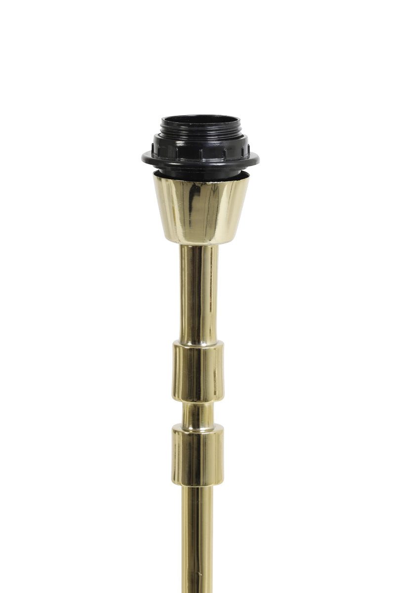 Dirk Davids Leuchten GmbH Tischleuchte Tischlampe Rund Poliert Gold Tischleuchte Höhe 47cm, E27