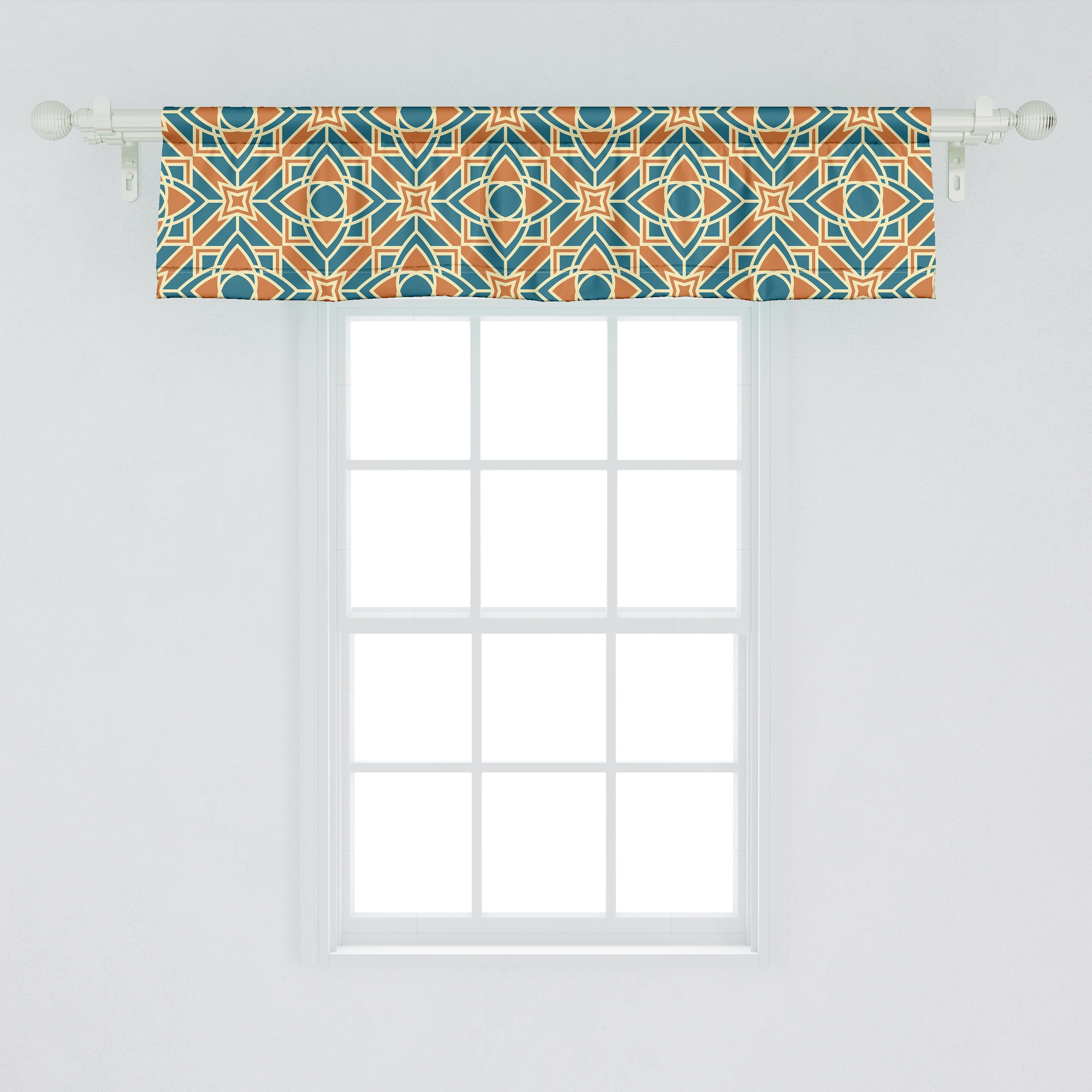 Vorhang Microfaser, Abakuhaus, Blume für Volant Scheibengardine Asiatische Dekor Schlafzimmer Küche Pflanzen Stangentasche, Konzeptionelle mit