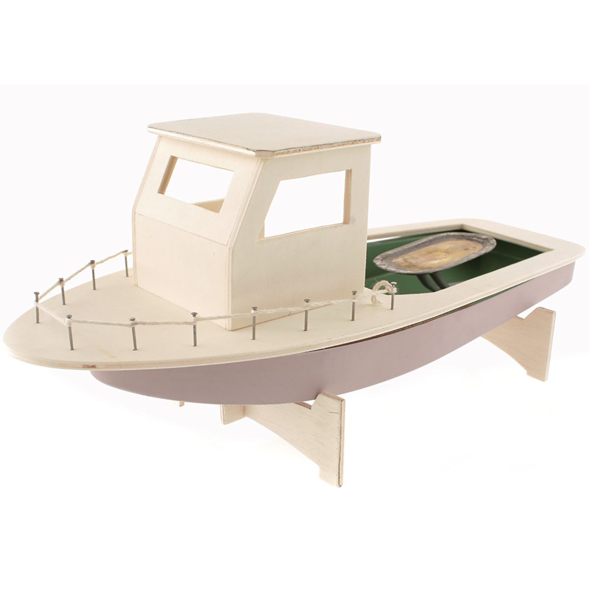 Fischerboot mit Knatterantrieb Bausatz Holzbaukasten