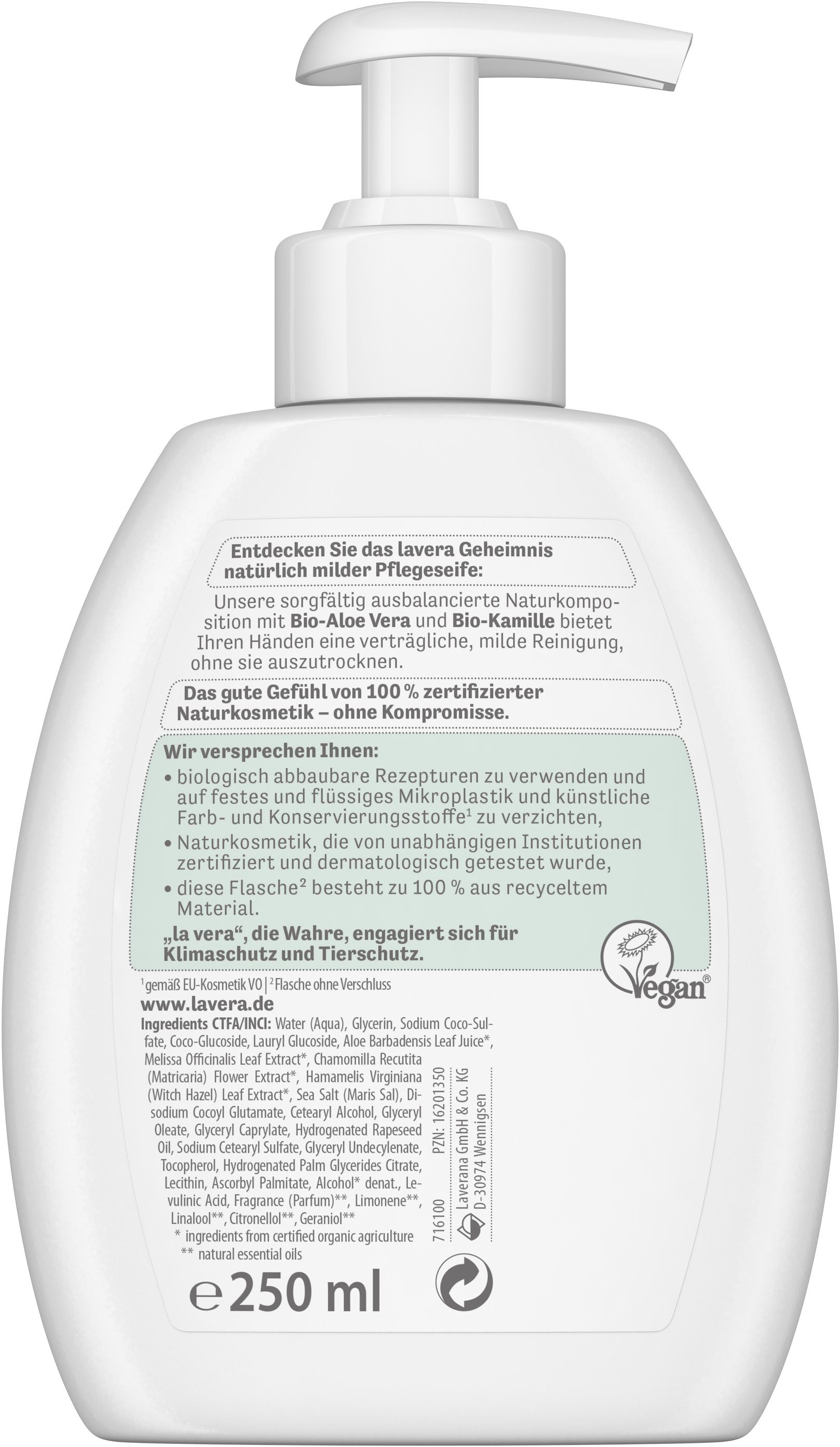 lavera Handseife basis sensitive milde Pflegeseife, 1-tlg.