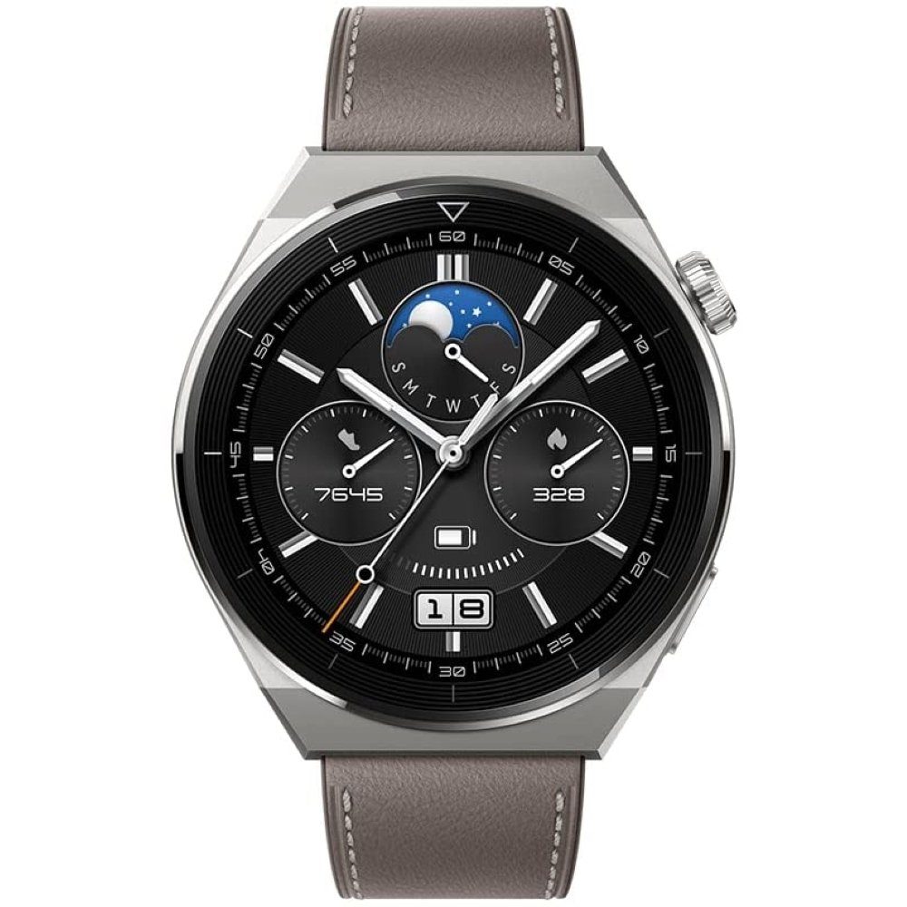 Huawei leather Pro Titanium - 46 grau Smartwatch gray GT Smartwatch - 3 mm Watch