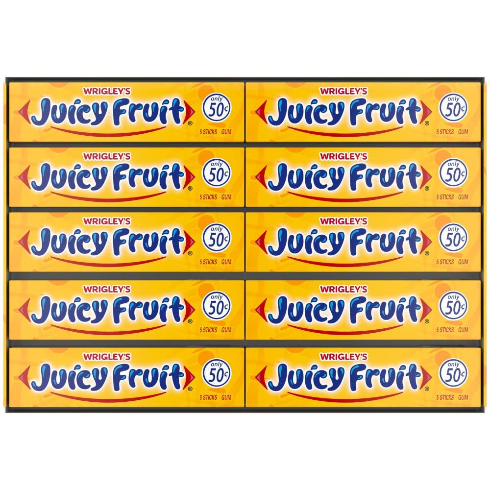 WRIGLEYS Süßigkeit Wrigley's Kaugummi Spearmint, Doublemint,Juicy Fruit, Big Red, W.fresh, (40x5 Streifen)