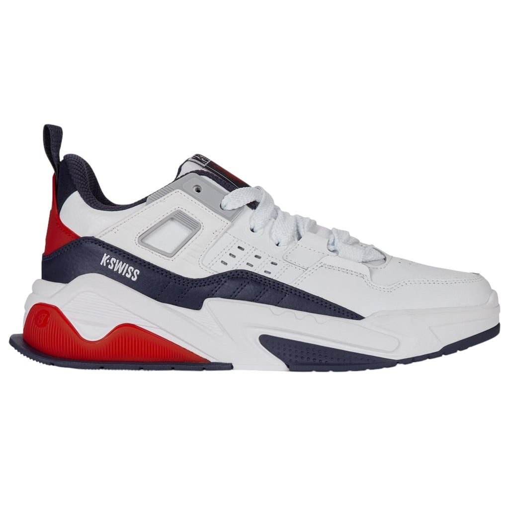 K-Swiss Techna Trainer (Leder) weiss/navyblau/rot Herren Sneaker günstig online kaufen