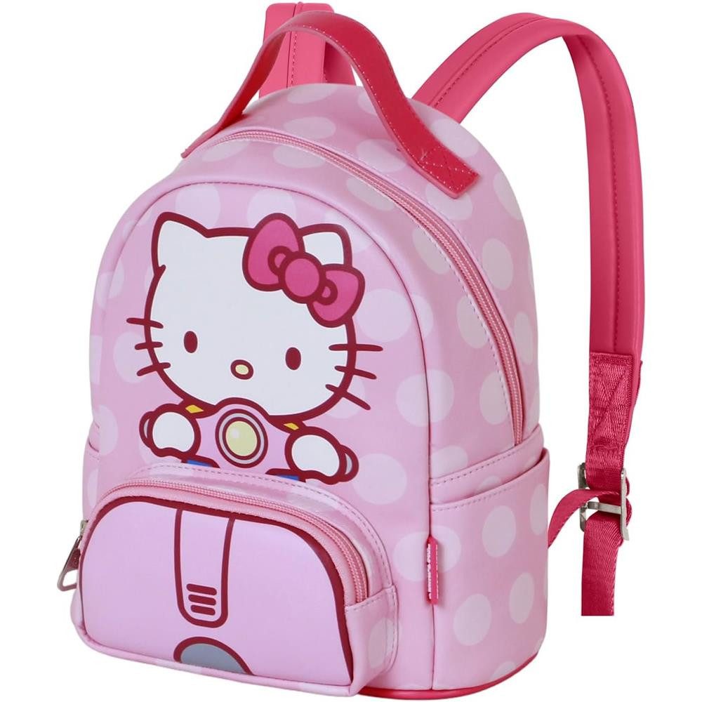 Karactermania Kinderrucksack Sanrio Hello Kitty Moto Kleiner Heady Rucksack, Hauptfach und Fronttasche mit Reißverschluss