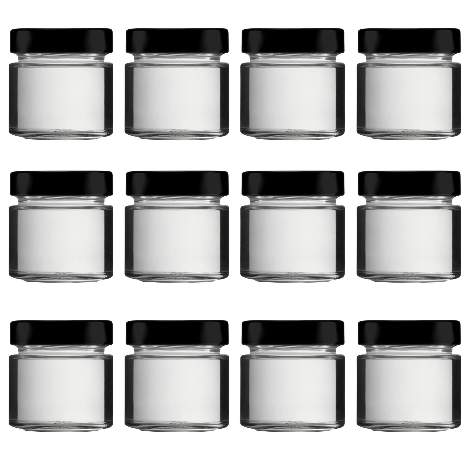 mikken Gewürzbehälter 12er Set Kräutergläser 125 ml mit 24 Gewürzetiketten & Deckel, (12er Set)