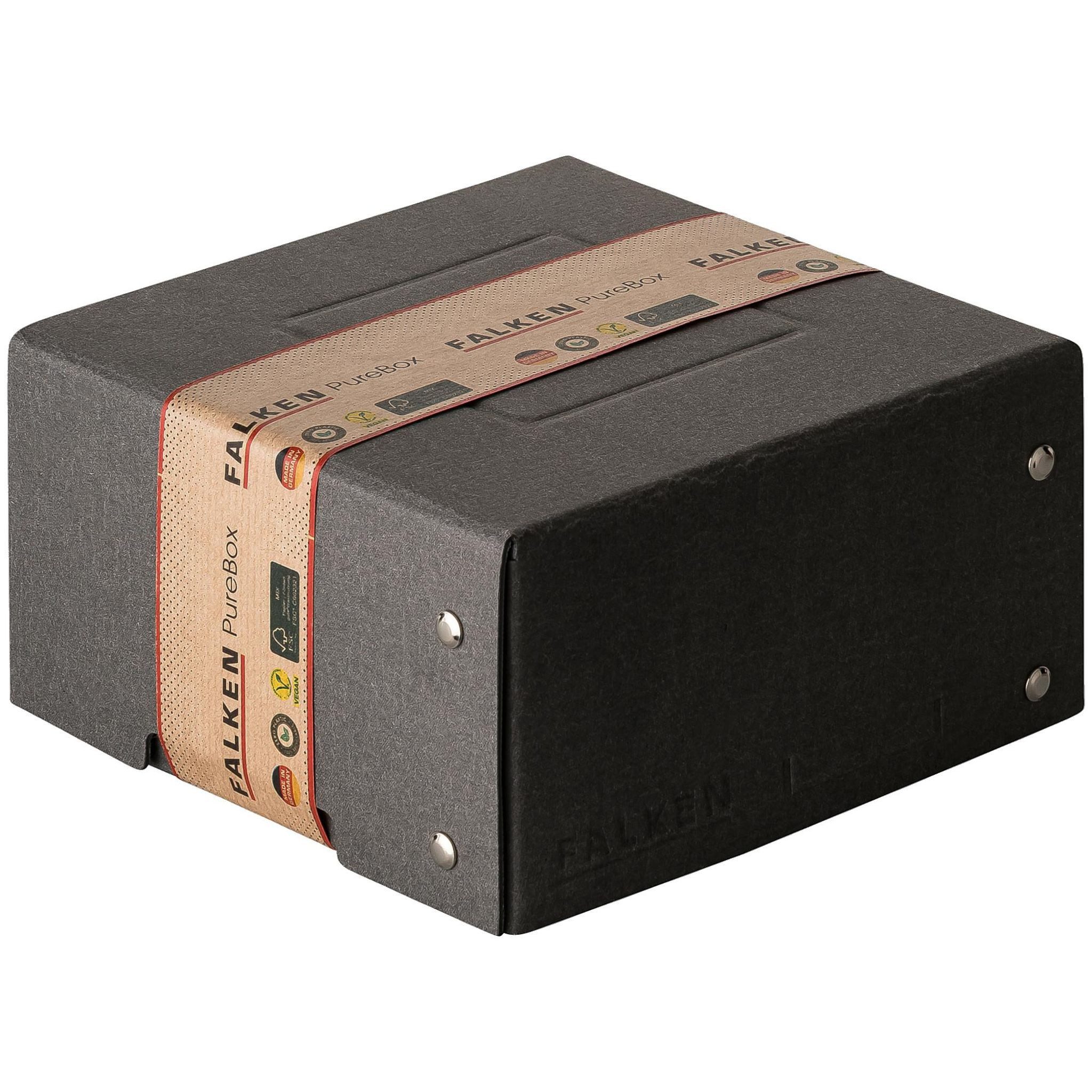 Aufbewahrungsbox Falken AufbewahrungsboxPURE BoxBlack 22001744 150x150x85mm sw