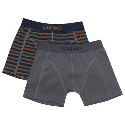 Eskimo Boxershorts Eskimo Kids (Set, 2-St) Jungen Shorts Pants Unterhosen Baumwolle/Elastan