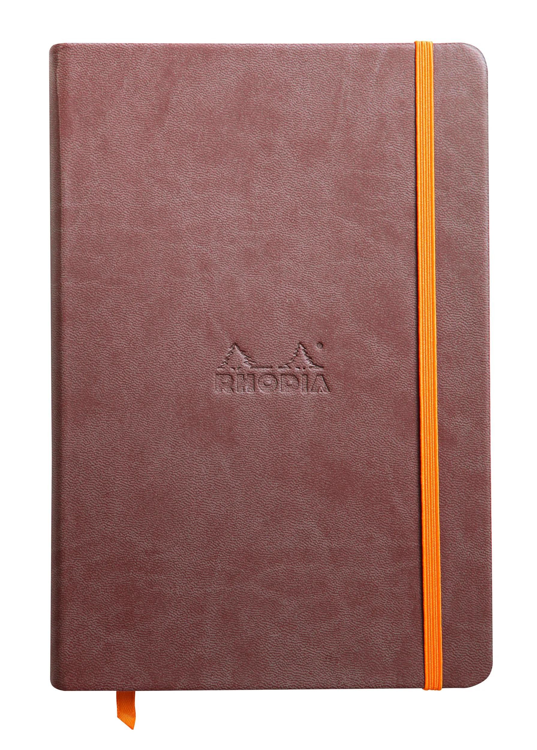 Rhodia Einsteck-Fotoalbum Notizbuch A5, 96 Bl blanko, Papier 90g, Schokoladenbraun 118743C, Festes Notizbuch geleimt