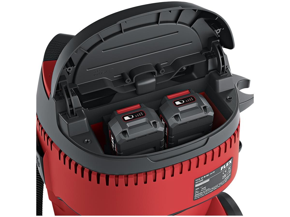 Flex Akku-Bodenstaubsauger VCE 22 M MC 2x18.0, mit Beutel, 18 V, ohne Akku und Ladegerät