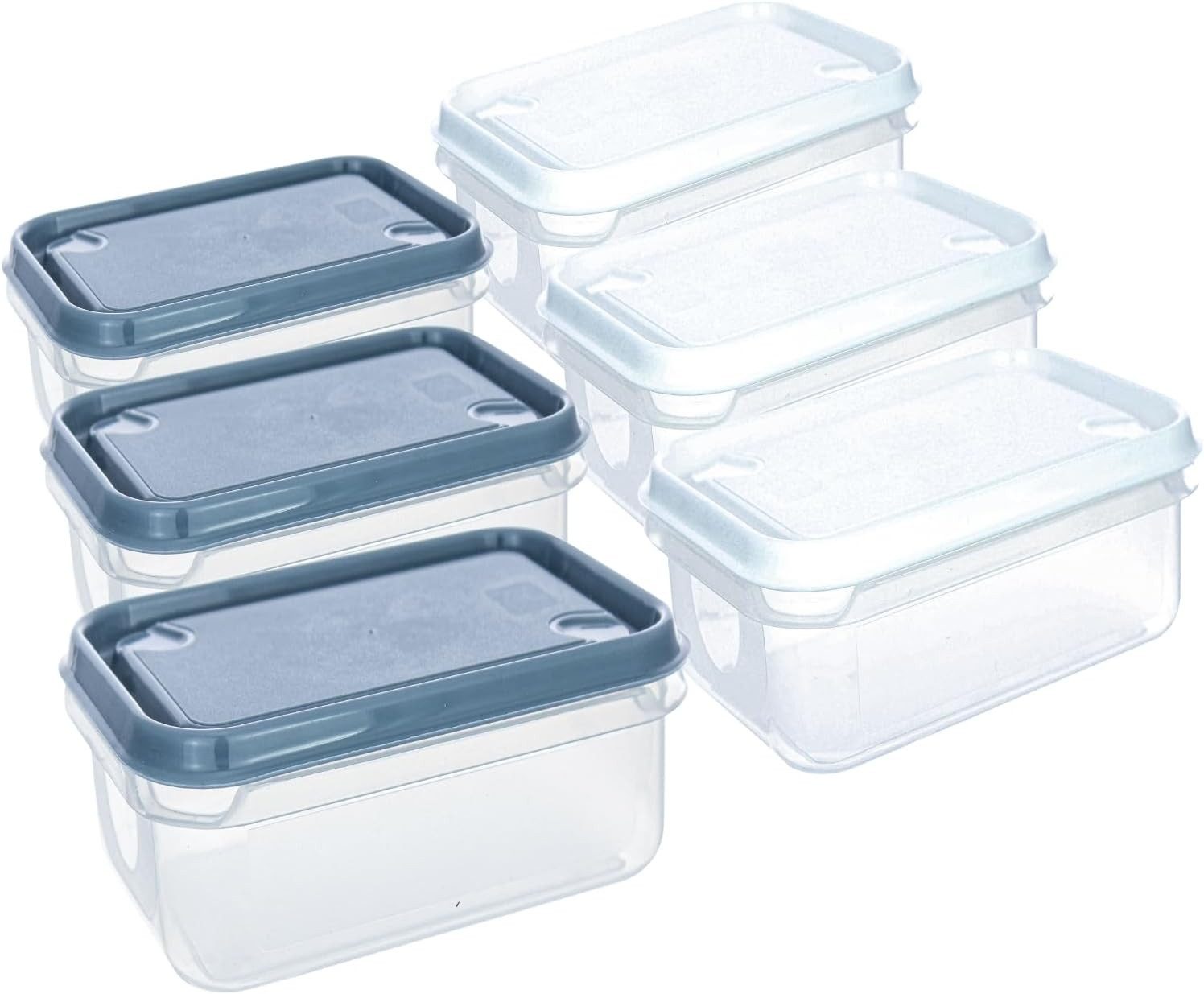 Centi Frischhaltedose Vorratsdosen BERLIN – 2 L – rechteckig –, Kunststoff, (6er-Set), rechteckig – 17,5 × 23 × 8,6 cm – stapelbar